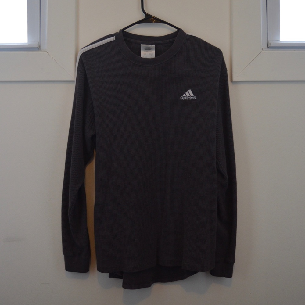 Vintage long-sleeve gray Adidas thermal